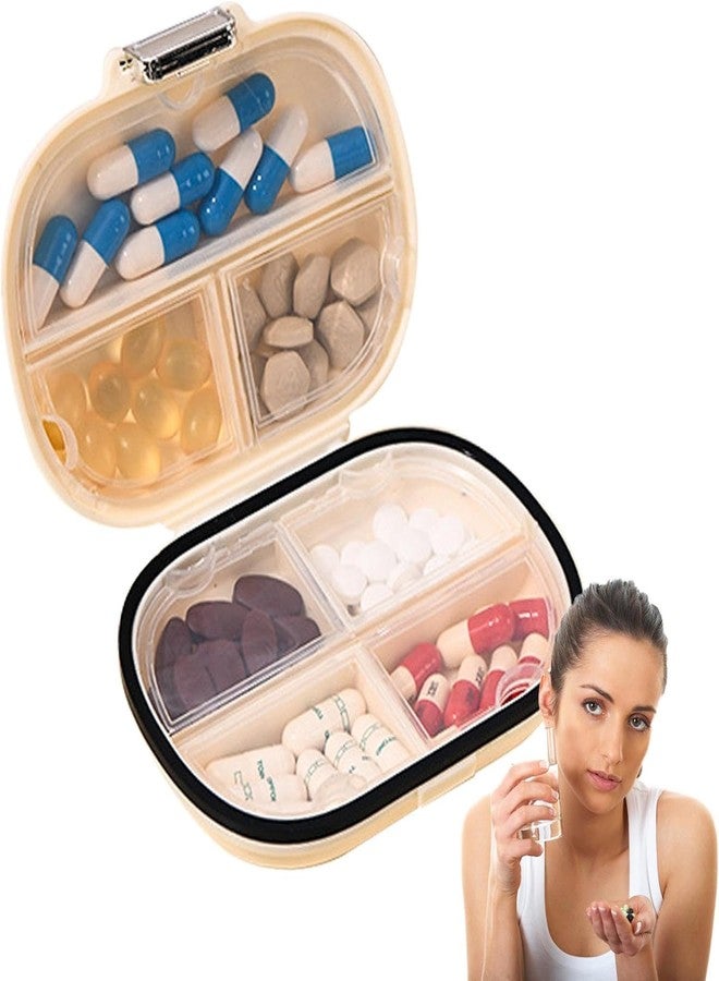 Wrixty Travel Pill Organizer Weekly Small Pill Case Box 7 Compartments Travel Pill Organizer, Moisture Proof for Pocket Purse, Supplement Storage Usage - Image 1